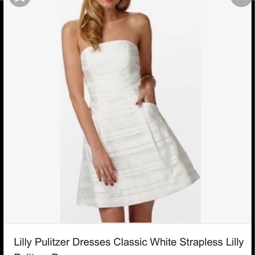 Classic White strapless Lilly Pulitzer Dress
